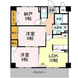 グランドール清水【4階】の間取り