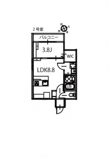 リノリノアパートメント舟入南の間取り