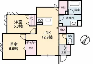エスポワール戸坂山崎Aの間取り