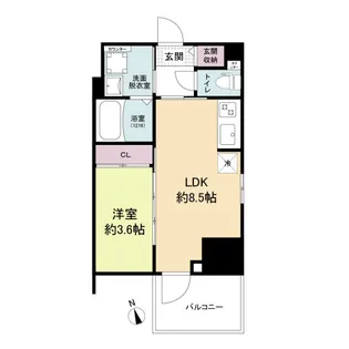 LaSante舟入本町の間取り