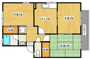 セジュール大町A【2階】の間取り
