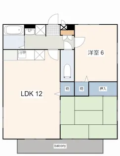 メゾンあきF【201号室】の間取り