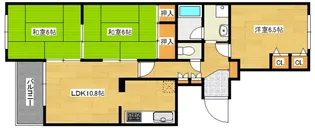 サーパス舟入南【2階】の間取り