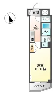 コニーアパートメント【1階】の間取り