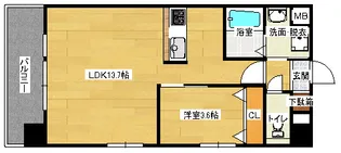 ノーブル広島駅前の間取り