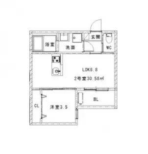 アドバンス舟入南【2階】の間取り