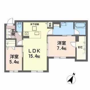 ミラベル祇園【1階】の間取り