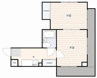 ダイアパレス土橋【208号室】の間取り