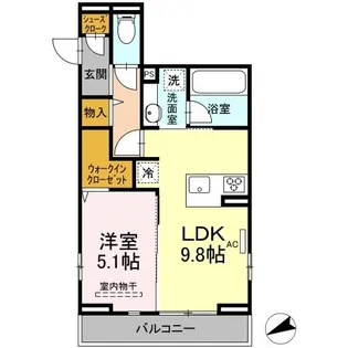bamboograss舟入【3階】の間取り
