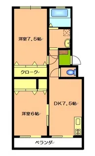 大利マンション【2階】の間取り