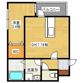 ESPERANZA江波【202号室】の間取り