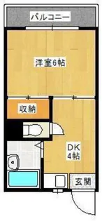 コーポ築山【205号室】の間取り