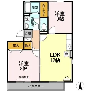 セゾン高取北【3階】の間取り