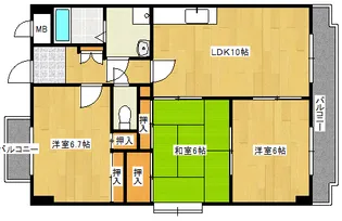 ドリーム中村【7階】の間取り