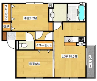ヴィラコート2の間取り