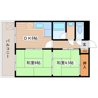市川マンションの間取り