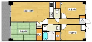 コンツェルトパーク古江【5階】の間取り