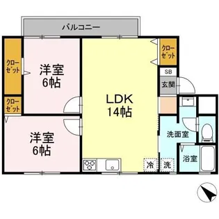 ロイヤル21【2階】の間取り