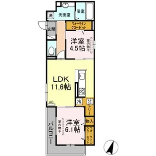 エントピア東雲【1階】の間取り