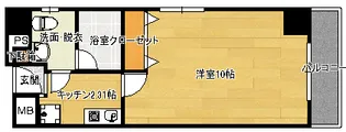 アンプレッシオン十日市【6階】の間取り