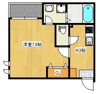 Regalest Bonheur 4 (ボヌール カトル)【3階】の間取り