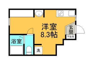 ポルトボヌール府中弐番館【1階】の間取り