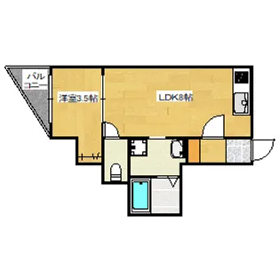 リノリノアパートメント千田【2階】の間取り