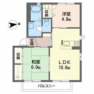 バリュージュ己斐【2階】の間取り