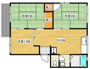 タウニー国川【2階】の間取り