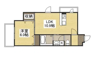 グランディール住吉【3階】の間取り