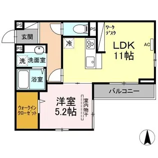 レスポワールド牛田本町【3階】の間取り