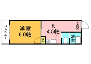 BAUHAUS竹屋町【4階】の間取り
