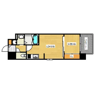 LIVECASA鶴見町【2階】の間取り