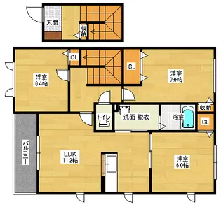 プリーマハイム【2階】の間取り
