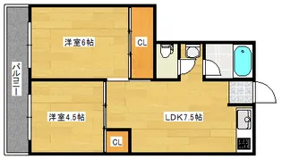 第一鳴戸ビル【4階】の間取り
