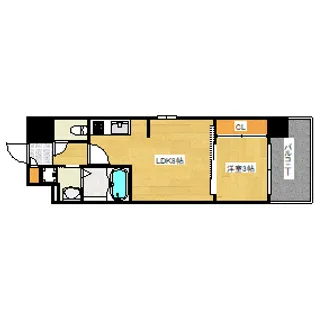 LIVECASA鶴見町【10階】の間取り