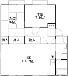 サンライフ坂本B棟【2階】の間取り