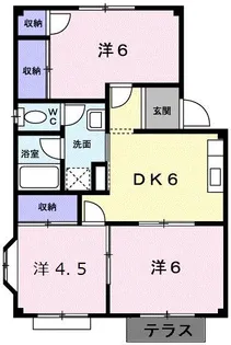 エルディム福田【1階】の間取り