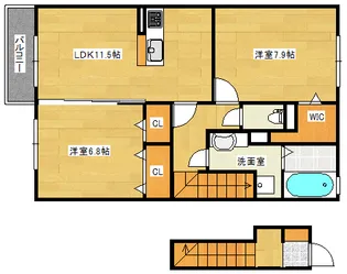メゾンルナ【2階】の間取り