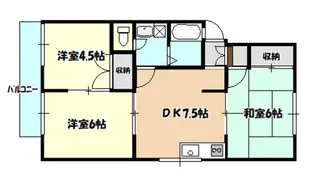 ネオハイツ沖野E棟の間取り