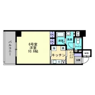 ディアメゾン十日市【9階】の間取り