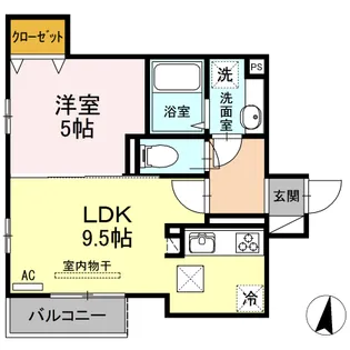 グランメゾン霞【1階】の間取り
