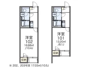 レオネクストN吉島【102号室】の間取り