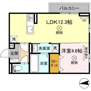 フェリーチェ亀山A棟の間取り