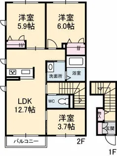 サンガーデン江波の間取り