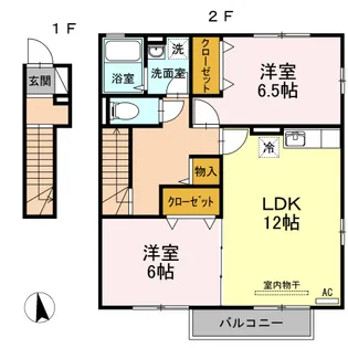 花音B棟の間取り