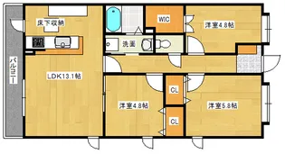 元宇品パレス【2階】の間取り