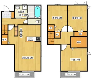 歩流歌の間取り