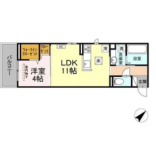 D-room南小路【1階】の間取り