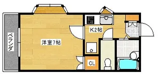 レジデンス上安【1階】の間取り